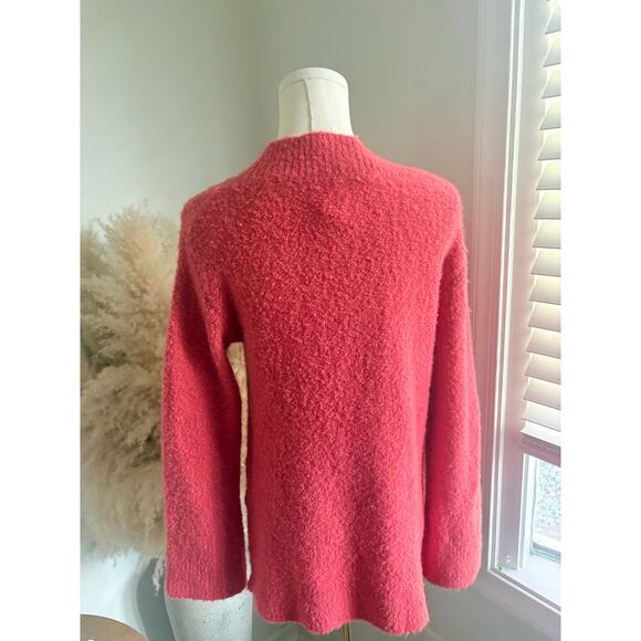 NWT Anthropologie Clayton Wool Blend Teddy V Neck Sweater Women’s XXS Rose Pink - Picture 6 of 9